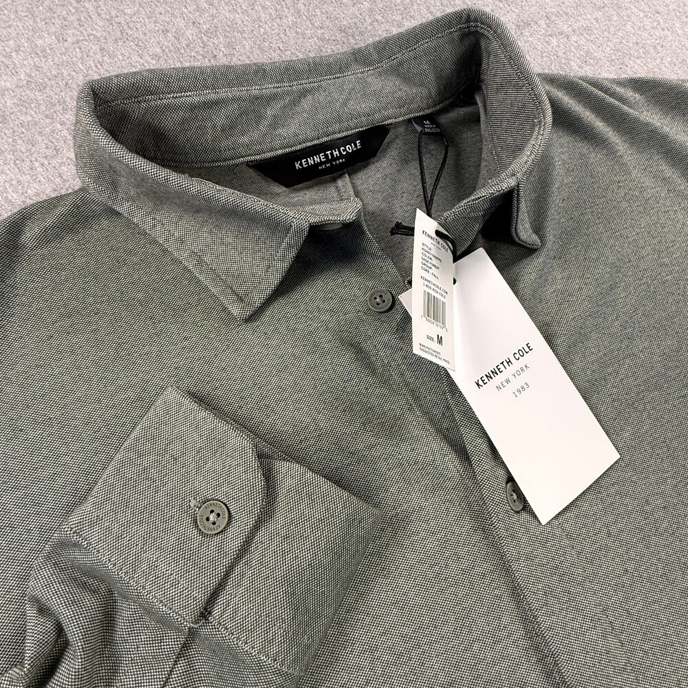 Kenneth Cole NWT New York Sage Forest Button-Up Shirt - Size MEDIUM